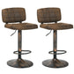 Costway Set of 2 Vintage Bar Stools with Adjustable Height and Footrest