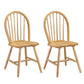 Costway Set of 2 Vintage Windsor Dining Side Wood Chairs
