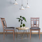 Costway Set of 2 Walnut PU Leather Upholstered Dining Chairs High Back Armless Furniture