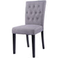 Costway Set of 2 White Fabric Dining Chair Armless Chair Home Kitchen Living Room Furniture