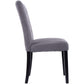 Costway Set of 2 White Fabric Dining Chair Armless Chair Home Kitchen Living Room Furniture