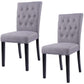 Costway Set of 2 White Fabric Dining Chair Armless Chair Home Kitchen Living Room Furniture