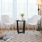 Costway Set of 2 White Metal Frame Modern Molded Shell Plastic Dining Chair