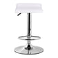 Costway Set of 2 White Modern Leather Bar Stool Adjustable Swivel Dining Counter Chair