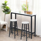 Costway Set of 2 White Pub Bistro Dining Height Bar Stool