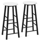 Costway Set of 2 White Pub Bistro Dining Height Bar Stool