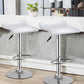 Costway Set of 2 White Swivel Bar Stools Backless Dining Chair