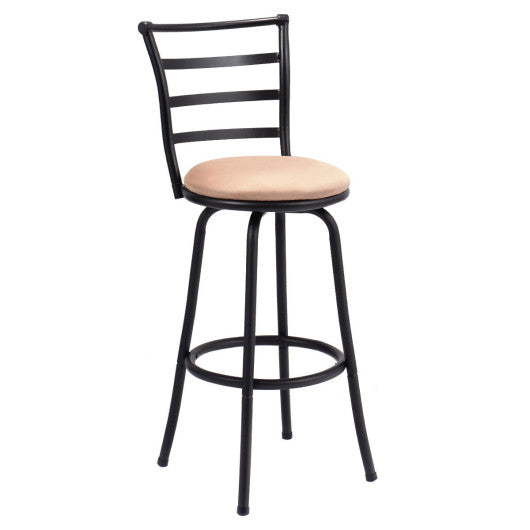 Costway Set of 3 Steel Frame Counter Height Modern Swivel Bar Stools