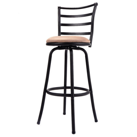 Costway Set of 3 Steel Frame Counter Height Modern Swivel Bar Stools