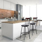 Costway Set of 3 Steel Frame PU Leather Swivel Bar Stools