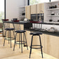 Costway Set of 3 Steel Frame PU Leather Swivel Bar Stools