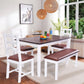 Costway Set of 3 Wood Dining Side Chairs with Padded Seat
