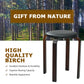 Costway Set of 4 Black Bentwood Round Stool Stackable Dining Chairs with Padded Seat