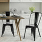 Costway Set of 4 Black Tolix Style Dining Chair Stackable Bistro Chair