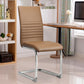 Costway Set of 4 Coffee Kitchen Dining PU Leather Chair