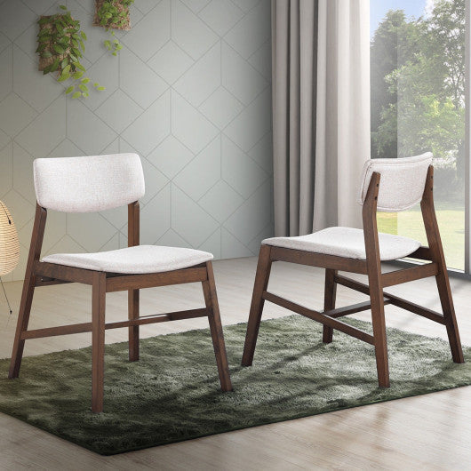 Costway Set of 4 Coffee Mid Century Modern Dining Side Chairs