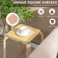 Costway Set of 4 Colorful Square Stools with Anti-slip Felt Mats