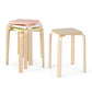 Costway Set of 4 Colorful Square Stools with Anti-slip Felt Mats
