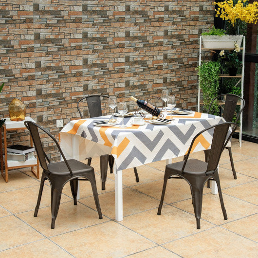 Costway Set of 4 Copper Tolix Style Dining Chair Stackable Bistro Chair