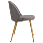 Costway Set of 4 Dark Gray Fabric Cushion Seat Accent Arm Dining Chairs