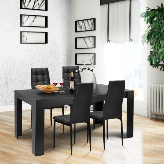 Costway Set of 4 Fabric Dining Chairs Set with Upholstered Cushion and High Back