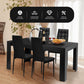 Costway Set of 4 Fabric Dining Chairs Set with Upholstered Cushion and High Back
