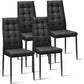 Costway Set of 4 Fabric Dining Chairs Set with Upholstered Cushion and High Back