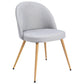 Costway Set of 4 Gray Fabric Cushion Seat Accent Arm Dining Chairs