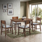 Costway Set of 4 Gray Modern Fabric Upholstered Dining Side Chairs