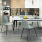 Costway Set of 4 Green Dining Plastic Chair with Metal Legs Sage