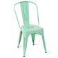 Costway Set of 4 Green Tolix Style Dining Chair Stackable Bistro Chair