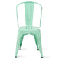 Costway Set of 4 Green Tolix Style Dining Chair Stackable Bistro Chair