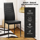 Costway Set of 4 High Back Dining Chairs with PVC Leather and Non-Slip Feet Pads