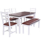 Costway Set of 4 High Back Wood Dining Side Chairs with Padded Seat
