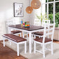 Costway Set of 4 High Back Wood Dining Side Chairs with Padded Seat