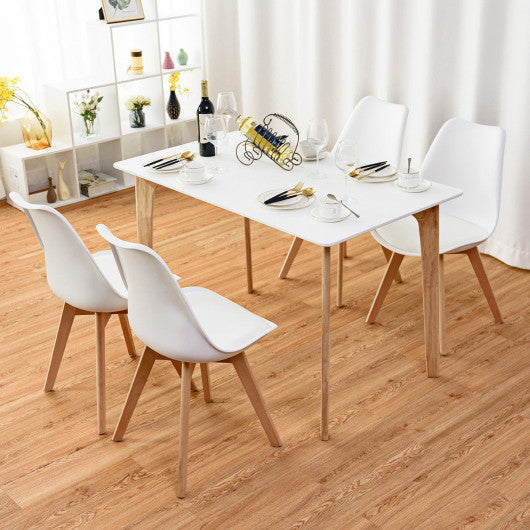 Costway Set of 4 Mid Century Dining Side Armless Chairs
