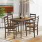 Costway Set of 4 Modern Kitchen Dining Chairs with Solid Rubber Wood Structure
