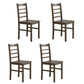 Costway Set of 4 Modern Kitchen Dining Chairs with Solid Rubber Wood Structure
