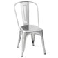Costway Set of 4 Silver Stackable Tolix Style Dining Chairs