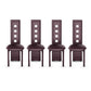 Costway Set of 4 Steel Frame High Back Armless Dining Chairs