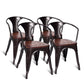 Costway Set of 4 Tolix Style Stackable Copper Bistro Metal Furniture