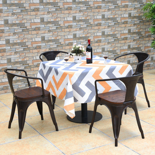 Costway Set of 4 Tolix Style Stackable Copper Bistro Metal Furniture