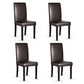 Costway Set of 4 Urban Style PU Leather Dining Side Chairs