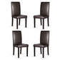 Costway Set of 4 Urban Style PU Leather Dining Side Chairs