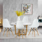 Costway Set of 4 White Modern DSW Dining Side Chair Wood Legs
