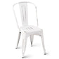 Costway Set of 4 White Tolix Style Dining Chair Stackable Bistro Chair