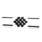 Costway Set of 5 Black Wall Mount Wine Rack Set with Storage Shelves
