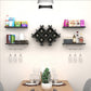 Costway Set of 5 Black Wall Mount Wine Rack Set with Storage Shelves