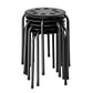 Costway Set of 5 Plastic Round Top Portable Stack Stools