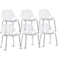 Costway Set of 6 Accent Armless Modern Dining Chairs with Plastic Feet Pads